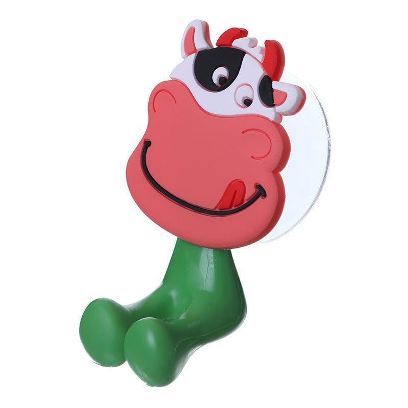 Cute Cartoon Animal Suction Cup Toothbrush Holder – Bathroom Organizer