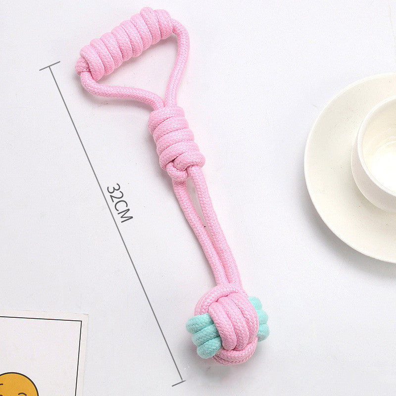 Pet Bite Resistant Cotton Rope Ball Cat And Dog Toy