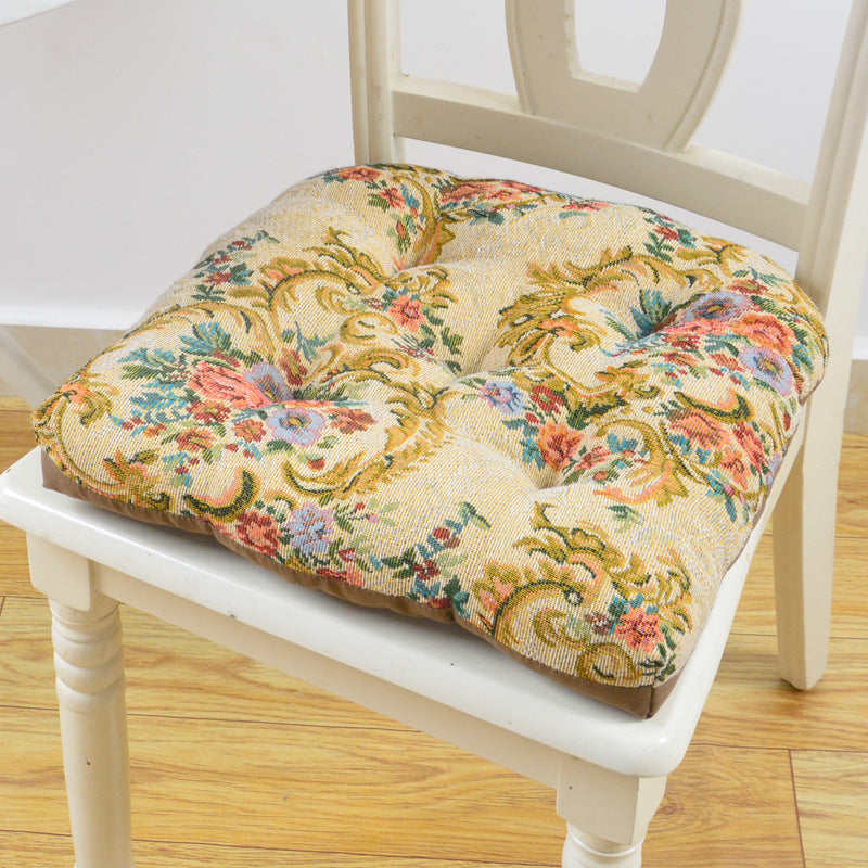 Thickening European Style Seat Cushion Dinning Chair Cushions Cotton Buttocks Mat 16 Colors Car Seat Cushion With Strap Sit Pad