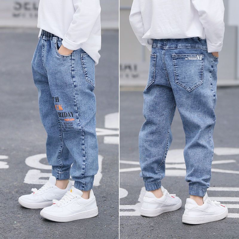 Boys Denim Jeans Slim Fit Korean Style Spring Autumn