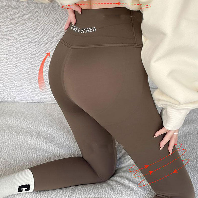 Winter Warm Thickened Leggings – Women’s Thermal Yoga Pants with Butt Lift