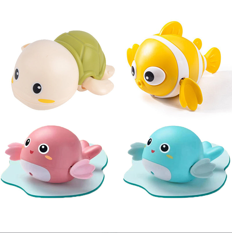 Baby Bath Toys Children Playing Water Small Yellow Duck Swimming Playing Water Little Duck Little Turtle