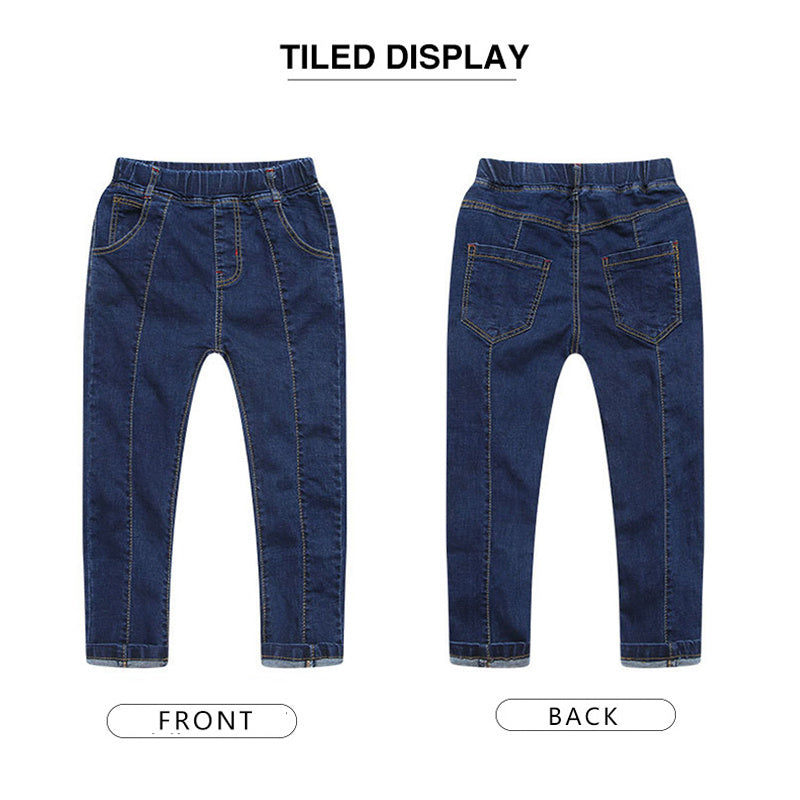 Unisex Kids Relaxed Fit Stretch Denim Jeans Everyday Casual