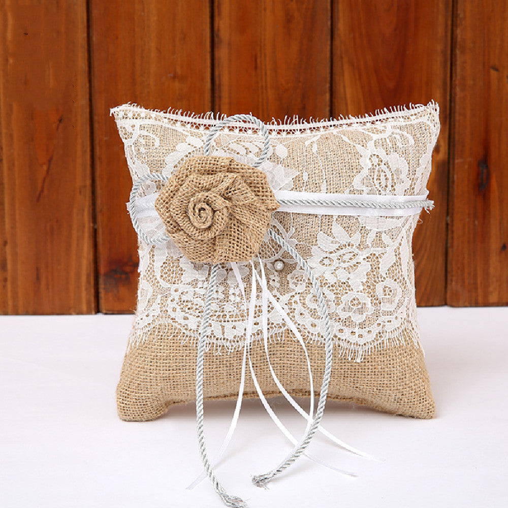 Flower High-end Ring Pillow Basket Set