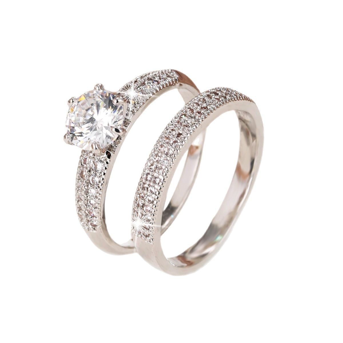 Affordable Luxury Copper Zircon Hollow Ring