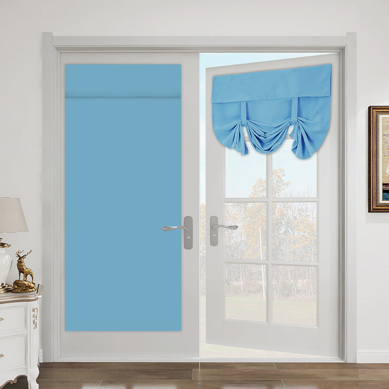 High-Precision Solid Color Polyester Blackout Door Curtain