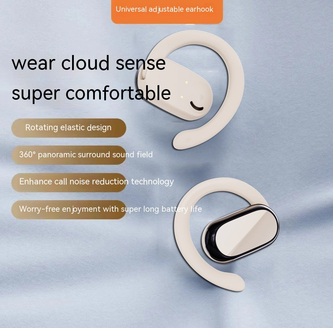 Dual Ear-mounted Noise Reduction Adjustable Bluetooth Headset