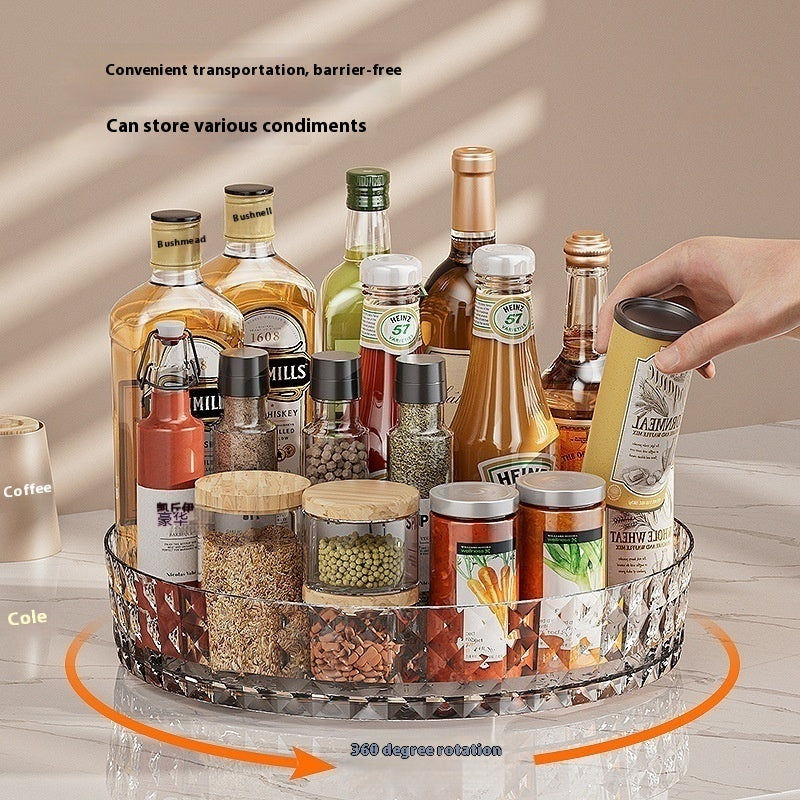 Seasoning Rotating Storage Rack Kitchen Multi-function Tray