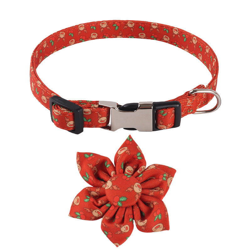 Pet Supplies Design Christmas Series Bow SUNFLOWER Holiday Dog Collar