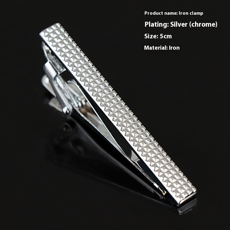 Men's Silver Short Tie Clip