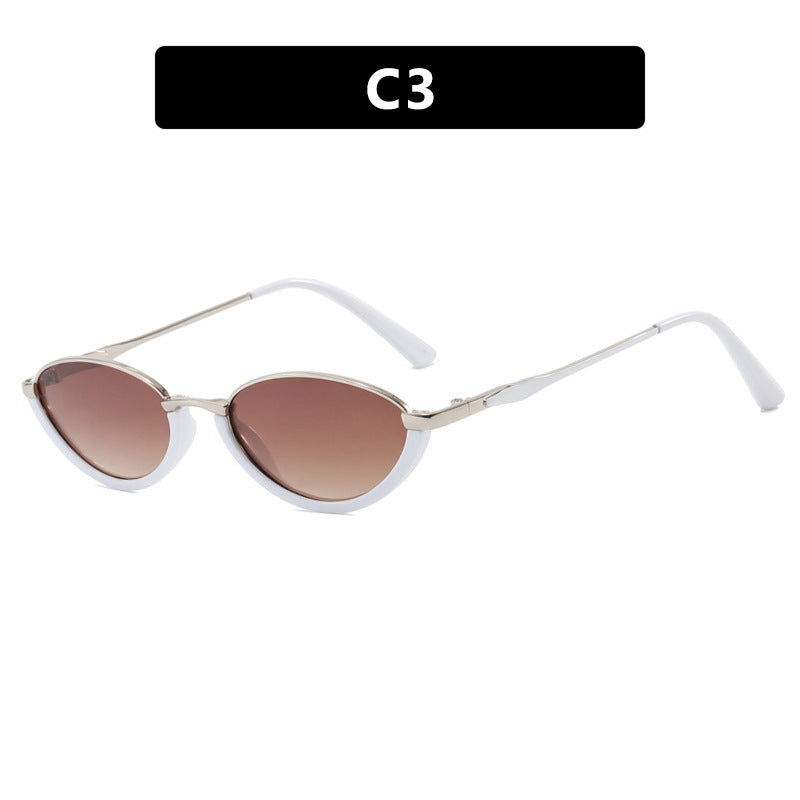 Small Frame Metal Sunglasses – Plain Sun Protection Fashion Glasses