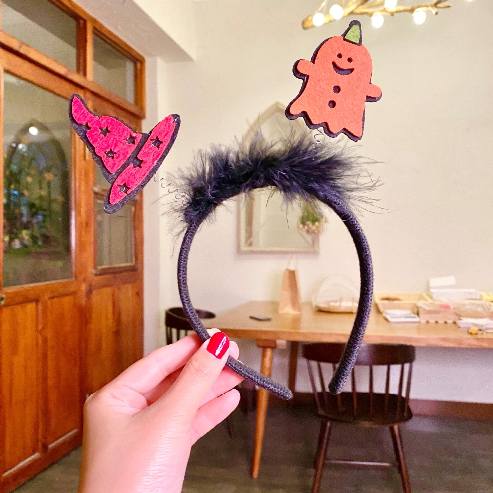 Halloween Wool Tassel Headband Masquerade Party
