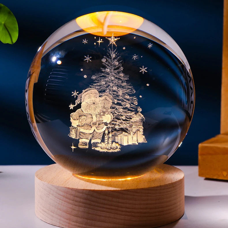 Luminous Starry Sky Moon and Planets Crystal Ball Night Lamp Projection Light