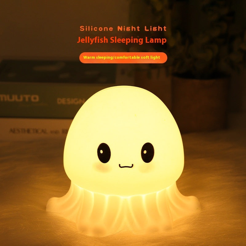 Silicone Jellyfish Night Light With Built In Battery Safe