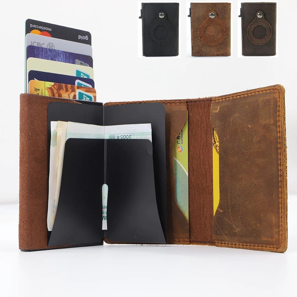 Minimalist Men's Wallet – Premium Genuine Leather Card Holder