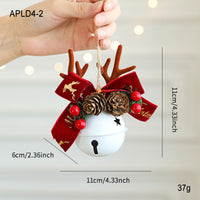 White Red Bow Antlers Bell