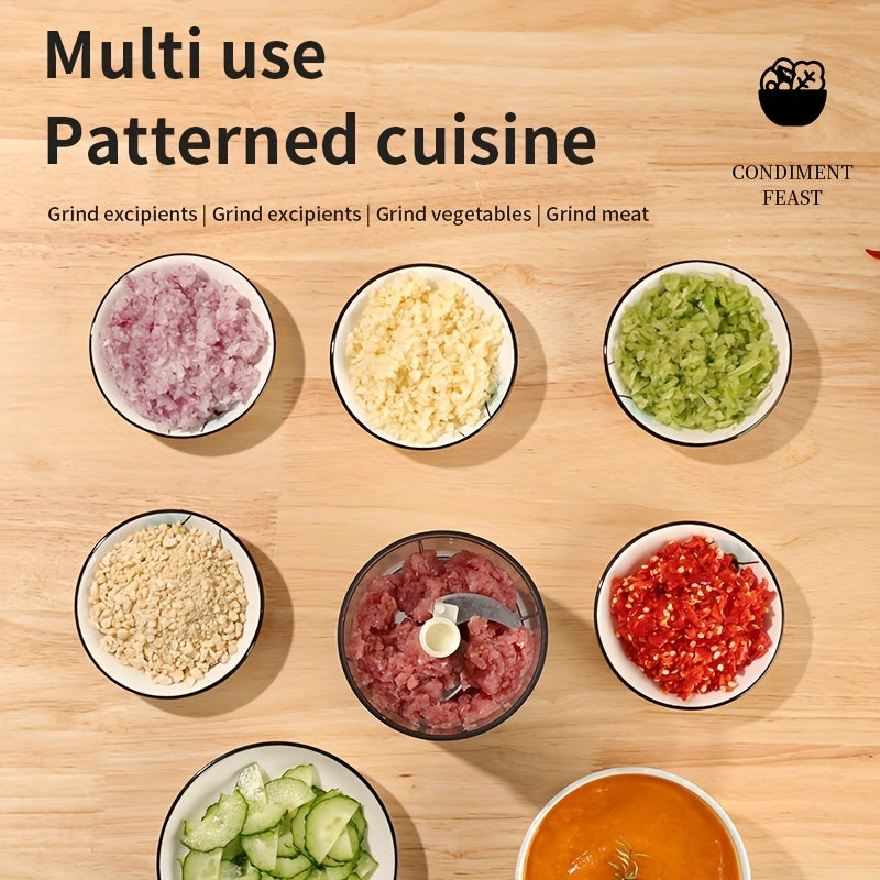 Multifunctional Cordless Electric Food Processor – Mini Meat & Vegetable Grinder
