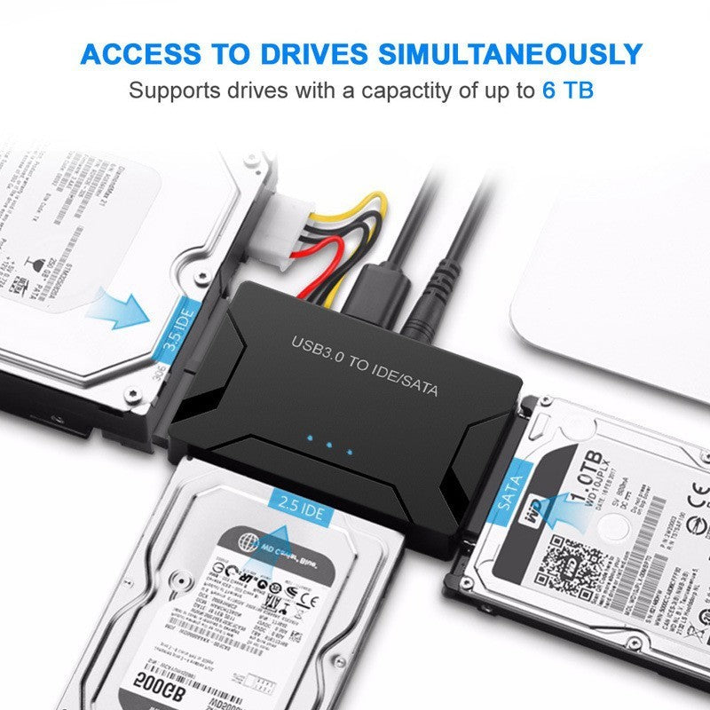 3-in-1 USB 3.0 to SATA/IDE Adapter – 2.5″/3.5″ Hard Drive & 5.25″ Optical with Power