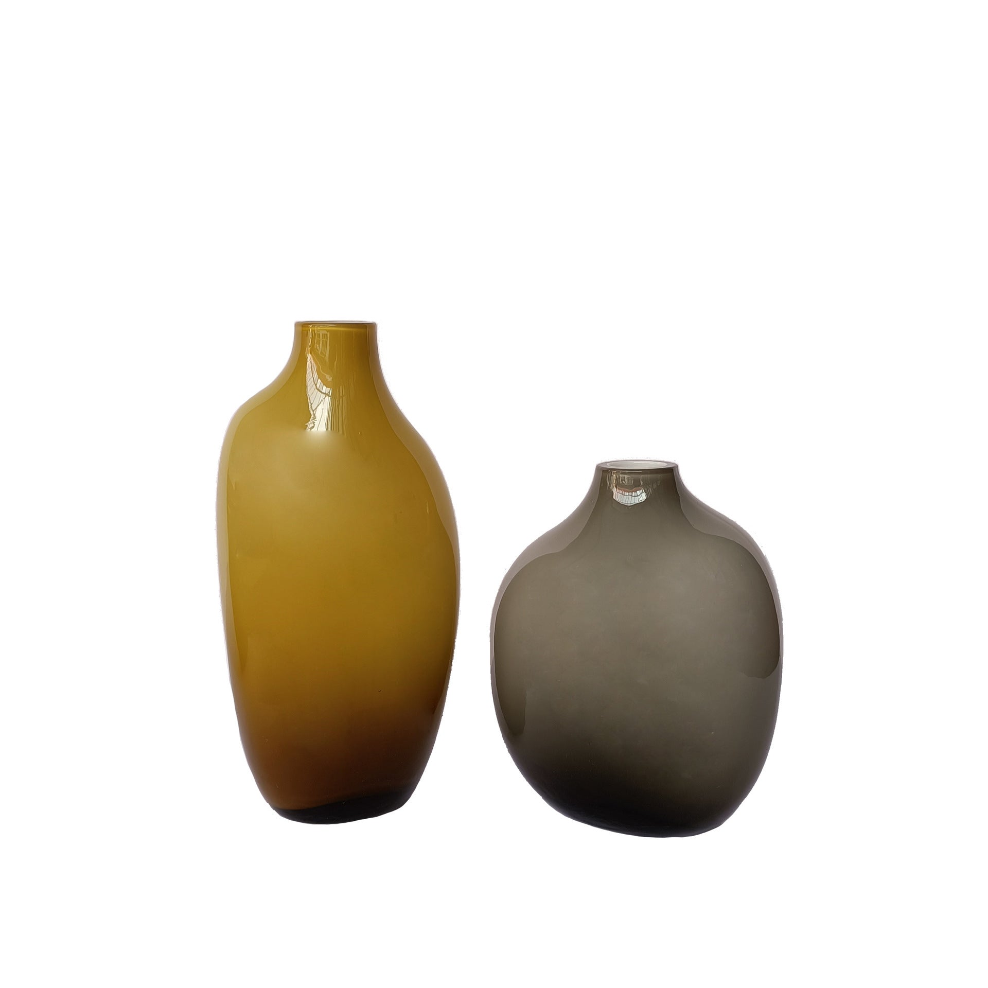 Nordic Light Luxury Glass Small Vase Ornament Decoration Retro