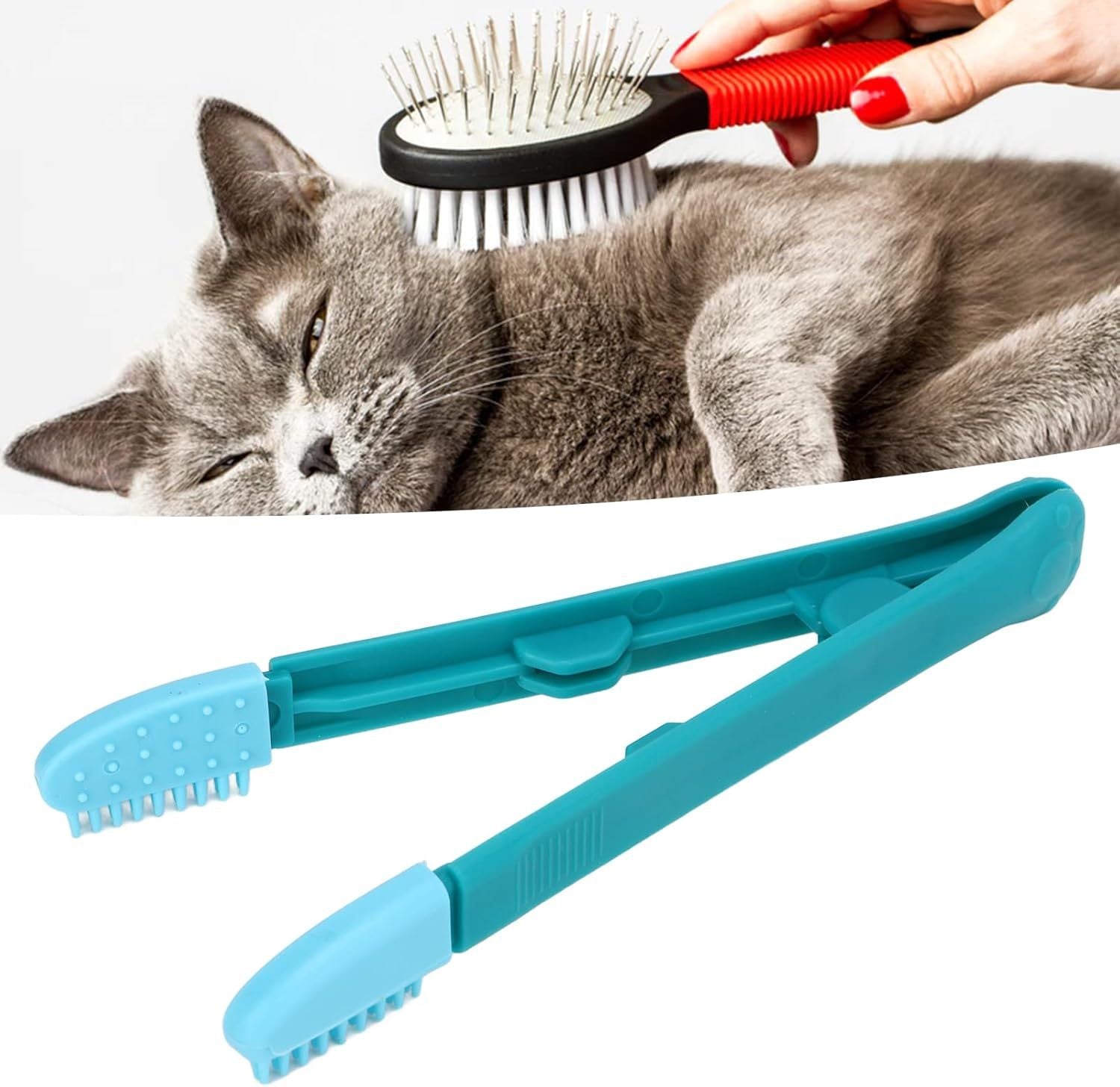 Gentle And Effective Pet Tear Stain Remover For Cats And Dogs - Soft Rubber Eye Comb For Small Pets