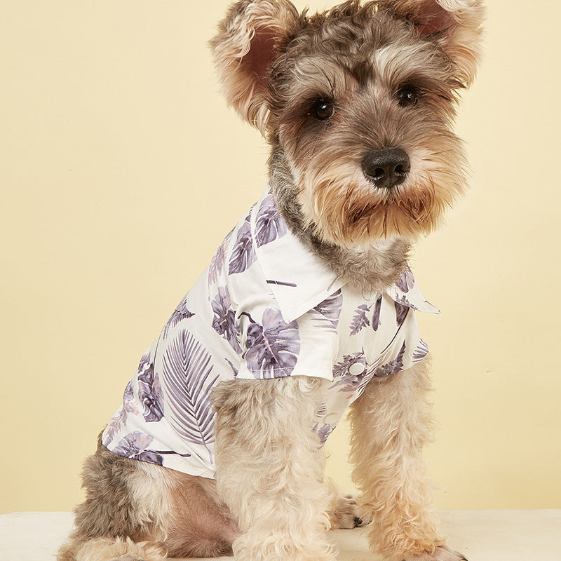 Ins Pet Clothing New Hawaiian Vacation Dog Shirt