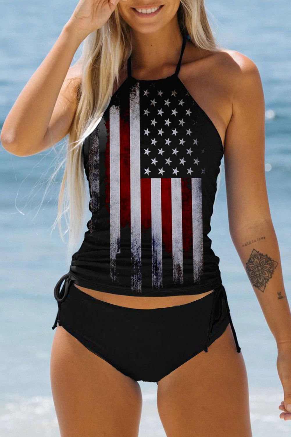 Skull Butterfly Printed Womens Swimsuit Set