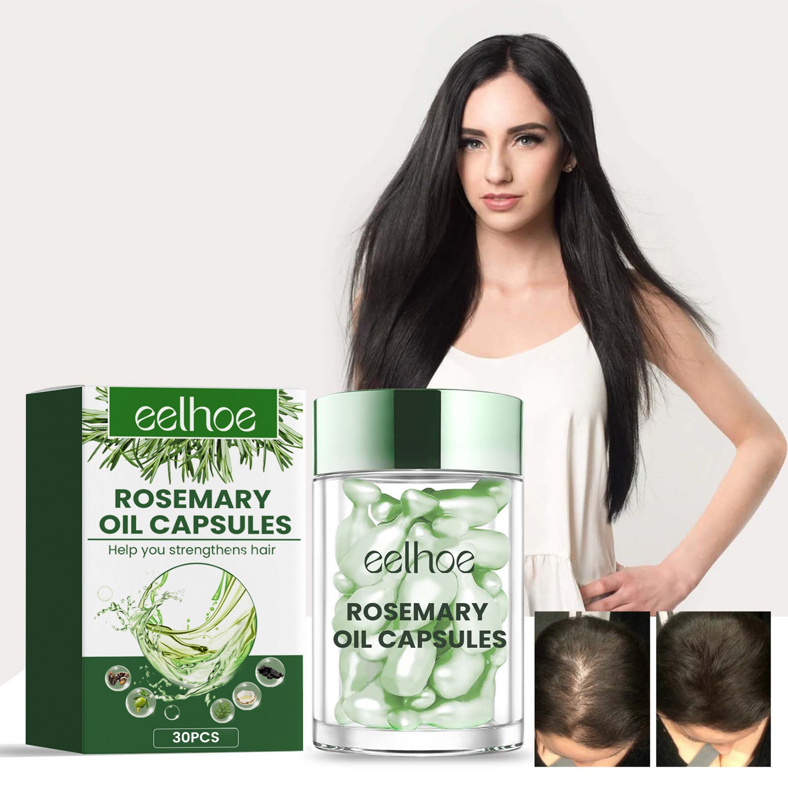Rosemary Hair Care Capsules Nourish Hair Roots And Prevent Hair Loss
