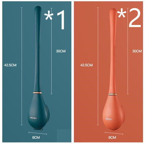 Wall-Mounted Silicone Toilet Brush – Long-Handled Household Cleaner