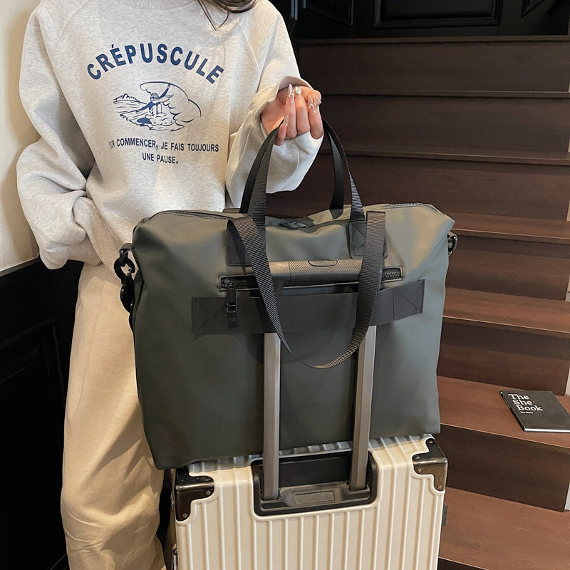 Unisex Solid Color Oxford Cloth Tote Travel Carryall