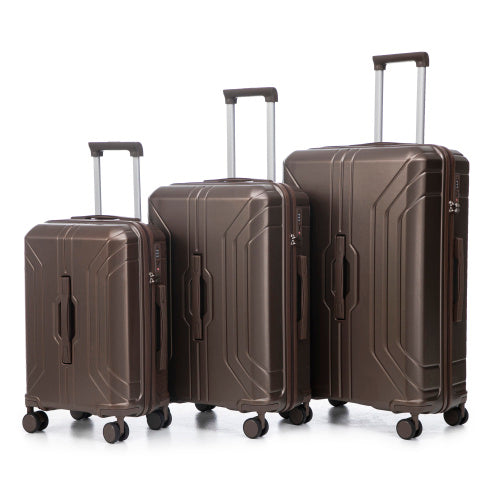 Sleek ABS Spinner Luggage Set Unisex 20 24 28 Inches TSA