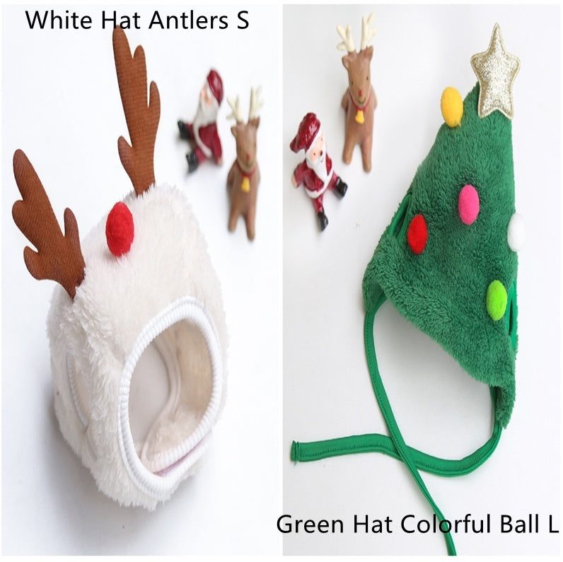 Dog Cat Pet Christmas Hat Saliva Towel Bib Pomeranian Autumn And Winter Clothes