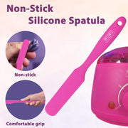 Silicone Waxing Spatula Applicator – Reusable Non-Stick Hair Removal Stick with Long Handle