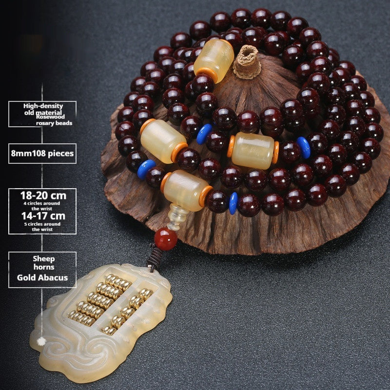 Pterocarpus Santalinus Bracelet Men's 108 Beads