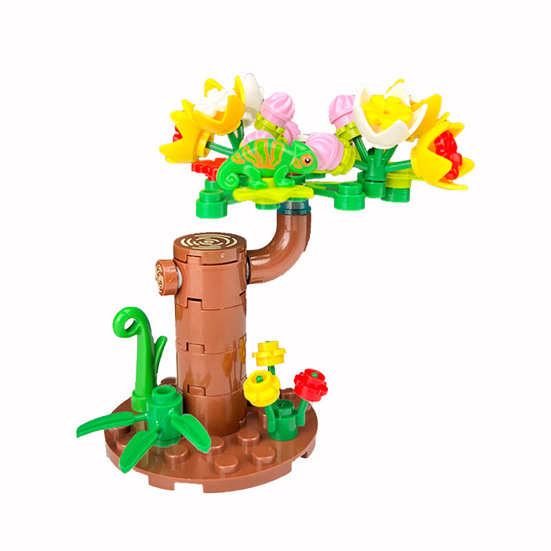 Small Particle Building Blocks Creative Small Scene Fish Tank Pet Box Small Living Room Home Interior Decoration Toy Ornaments