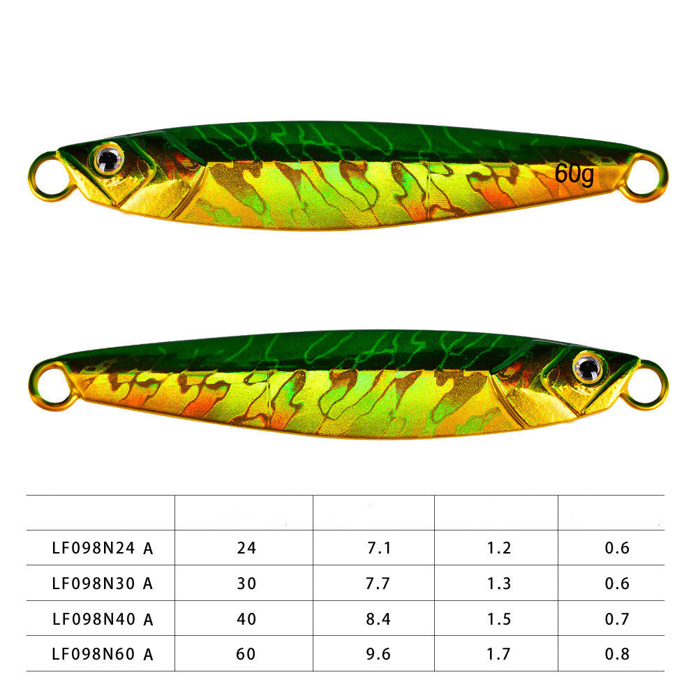 Luminous Iron Plate Lead Fish Long-range Metal Bionic Lure Bait Bionic Bait