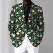 Christmas Series Cartoon Anime Men's Long-sleeved Coat