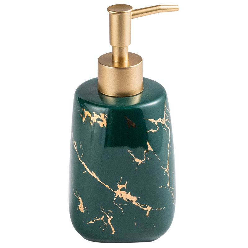 Ceramic Bathroom Storage Bottle – Refillable Soap/Lotion Dispenser, Pump