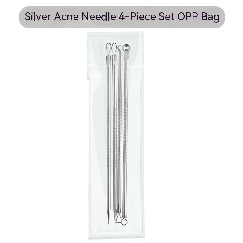 Double-Headed Facial Beauty Needle Set – 4-Piece Blackhead & Acne Extractor Kit