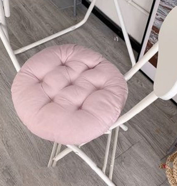 Brushed Thickened Solid Color Polyester Dining and Office Chair Cushion