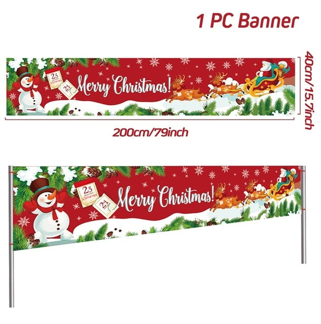 Christmas Outdoor Banner Backdrop Christmas Decoration