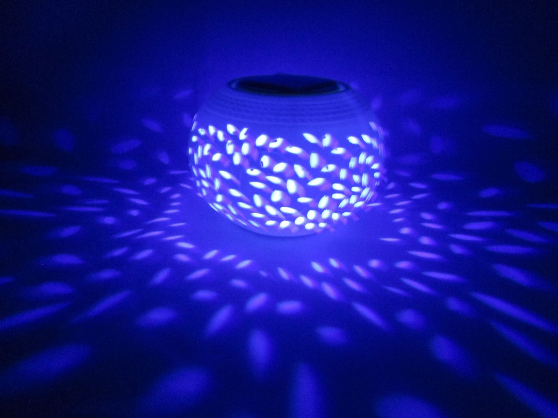 Solar Garden Apple Light Ceramic LED Night Lamp Soft Decorative Lighting
