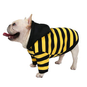Pet Clothes Autumn And Winter  Striped Two-leg Cotton Coat