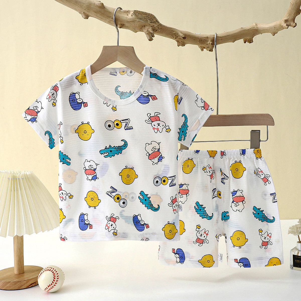 Kids Unisex Cotton Pajama Set Regular Fit Loungewear