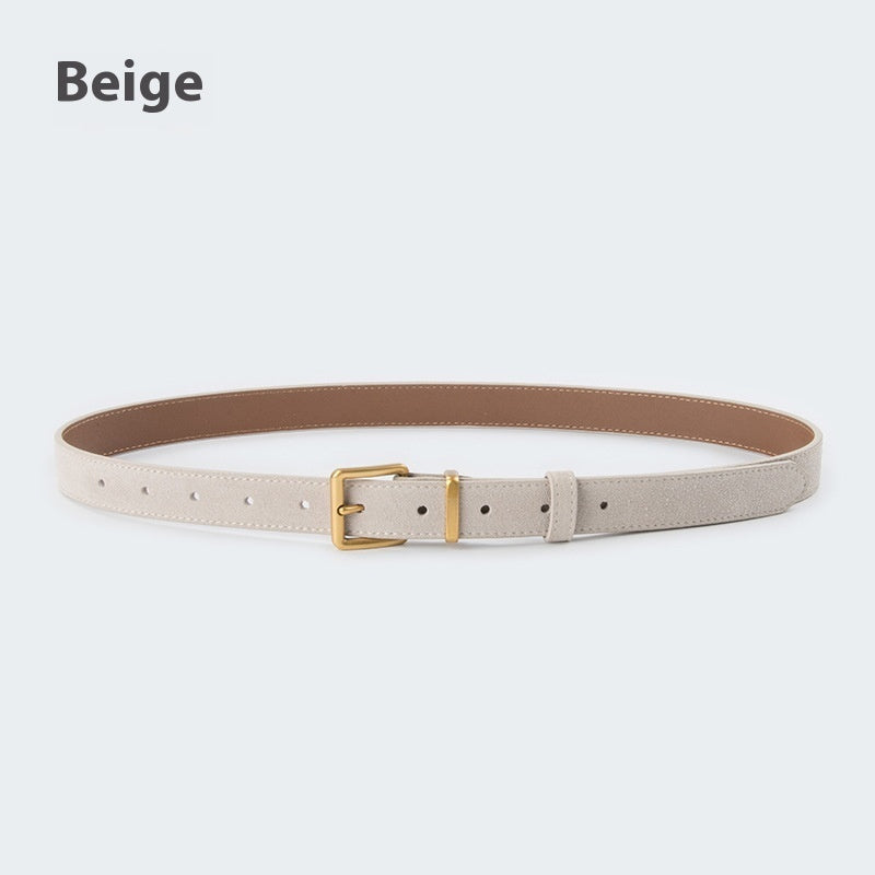 Suede Cowhide Retro Belt