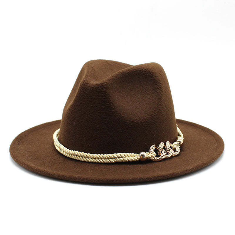 British Vintage Woolen Fedora Hat for Women in Multiple Colors