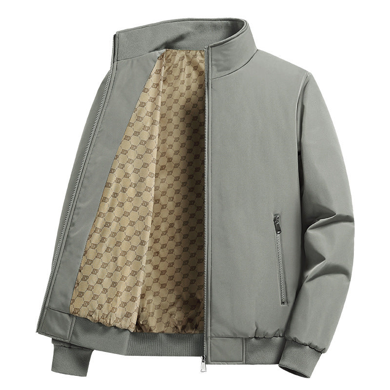 Jacket Men's Autumn New Oversized Loose Coat Casual All-match Solid Color Business