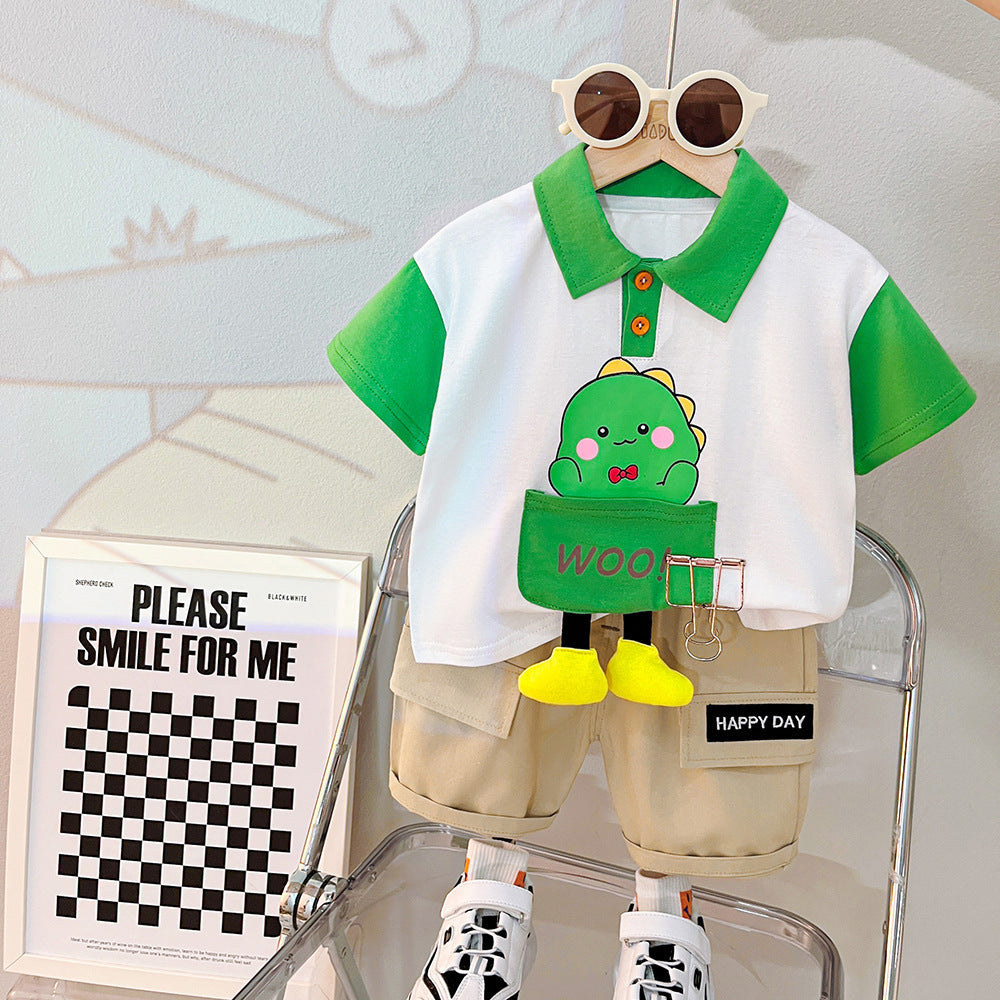 Boys' Summer Short Sleeve Shorts Suit