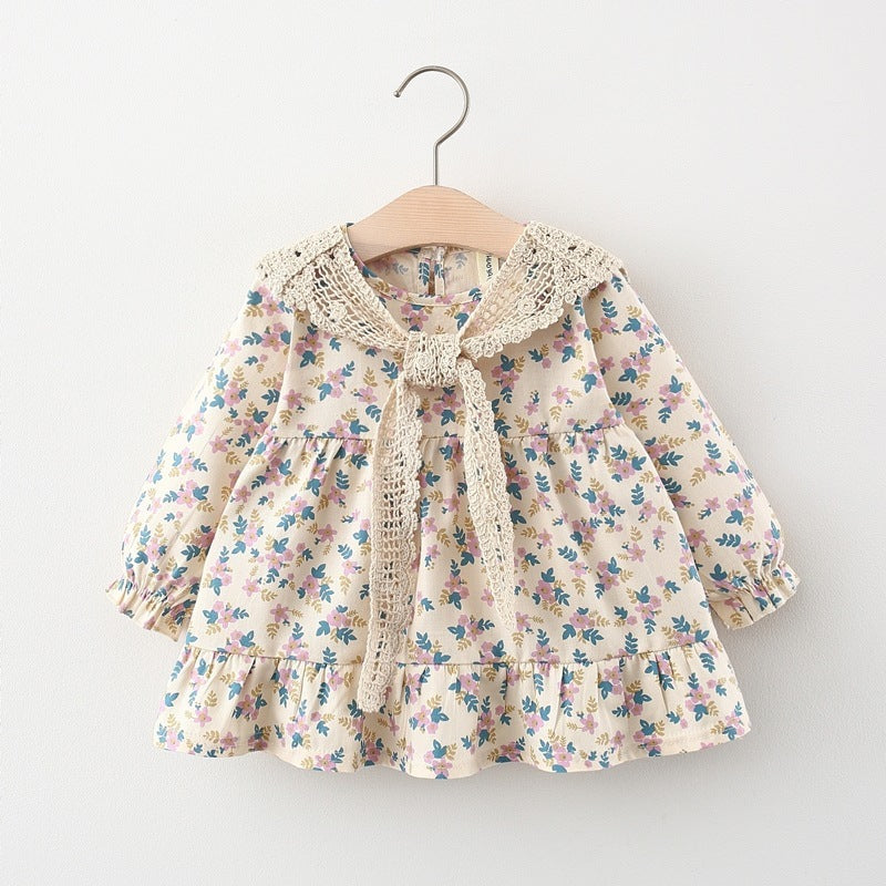 Spring And Autumn New Long Sleeve Girl's Dress