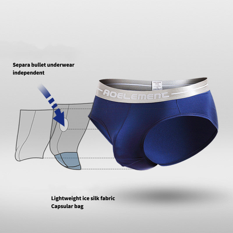 Men's Underwear Bullets Separated Ice Silk