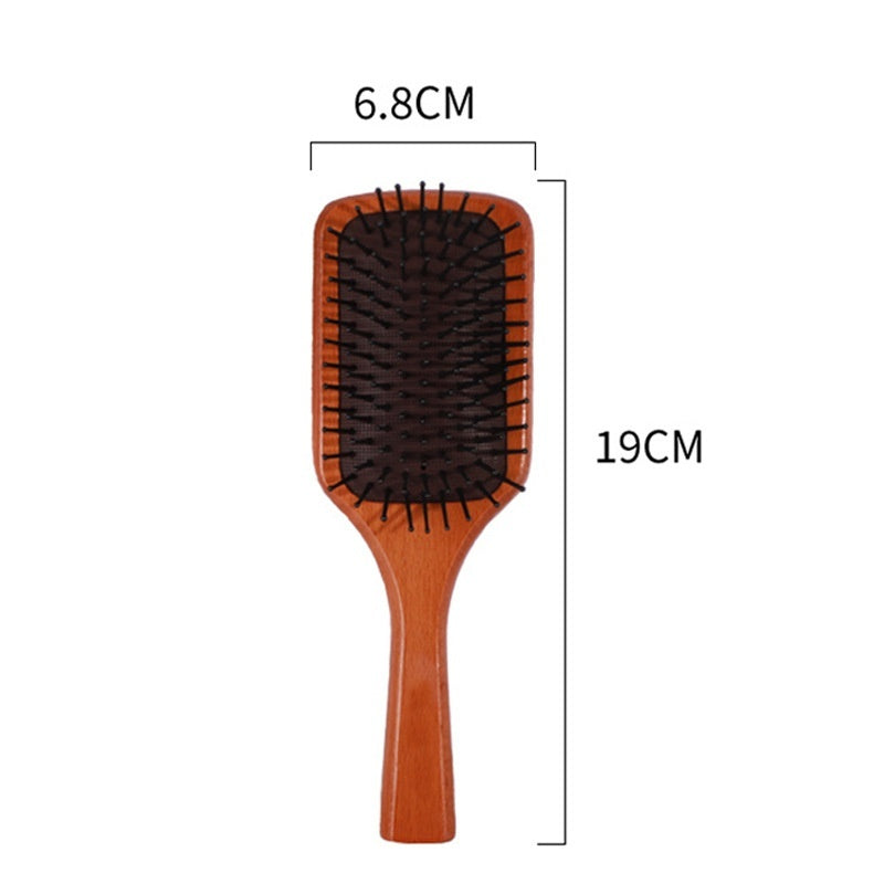Airbag Beech Wood Massage Comb – Non-Knotted Daily Hair Brush for Women